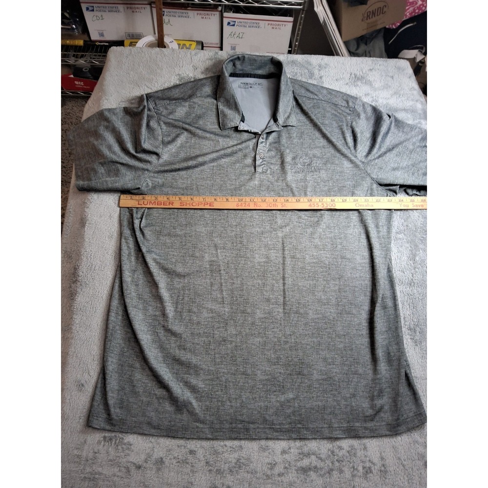 Mens Nike Golf Polo XL Dri Fit Gray Conn Creek Napa Valley Winery - Picture 6 of 11